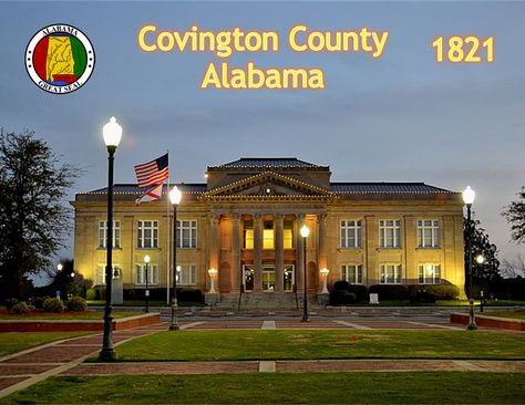 1821, Covington County, Alabama, United States, Seat: Andalusia, Area: 2,669 Km² #Covington #Andalusia #Alabama * 29353\CT Andalusia Alabama, Law Court, Andalusia, Alabama, United States, History, Building, Travel