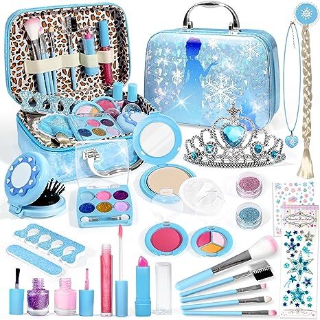 Girls Makeup Set, Toddler Makeup, Frozen Makeup, Makeup Toys, Pretend Makeup, Play Makeup, Frozen Toys, Makeup Kit For Kids, Princess Gifts