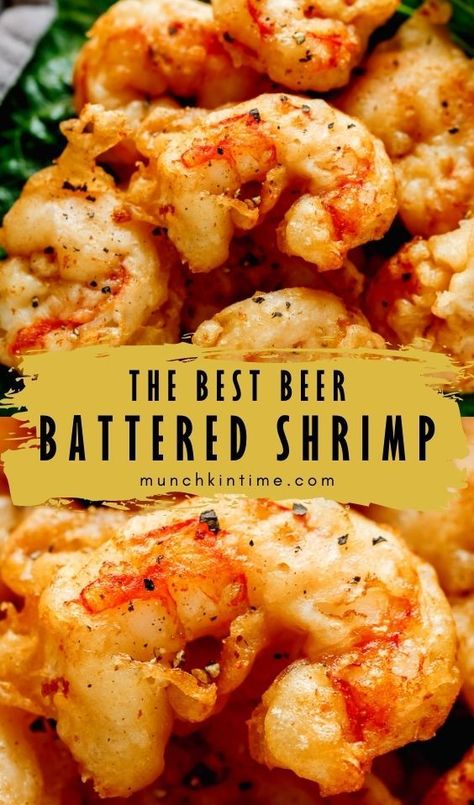 Beer Battered Prawns, Light Batter For Shrimp, Shrimp Beer Batter, Beer Shrimp Recipes, Battered Shrimp In Air Fryer, Best Fried Shrimp Batter, Beer Battered Shrimp Recipes, Air Fryer Battered Shrimp, Shrimp Breading Recipes