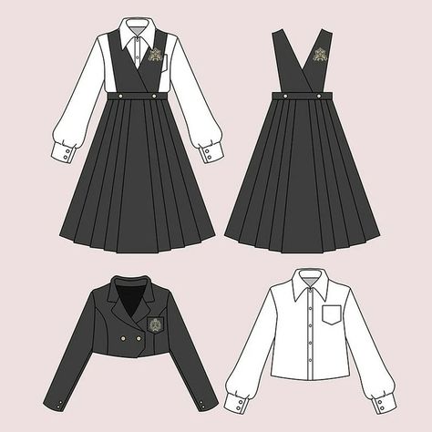 School Uniform Ideas Drawing, School Uniform Outfits Drawing, Fancy Outfits For School, Magic School Uniform Design, Cute School Outfits Uniform, School Uniform Japan, Cute School Uniform Outfits, School Uniform Drawing, School Outfits Uniform