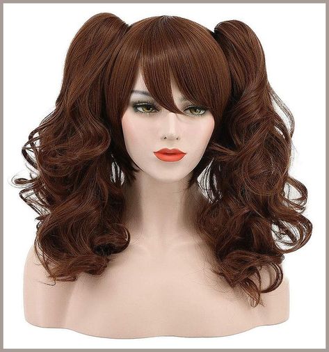 Karlery Women's Long Ponytail Brown Wig Lolita Clip In Thick Claw Drawstring Halloween Costume Pigtail Wig Anime Cosplay Wig Ponytail Haircut, Pigtail Wig, Girls Hairdos, Mullet Wig, Long Ponytail, Drawstring Ponytail, Clip In Ponytail, Halloween Wigs, Haircut Designs