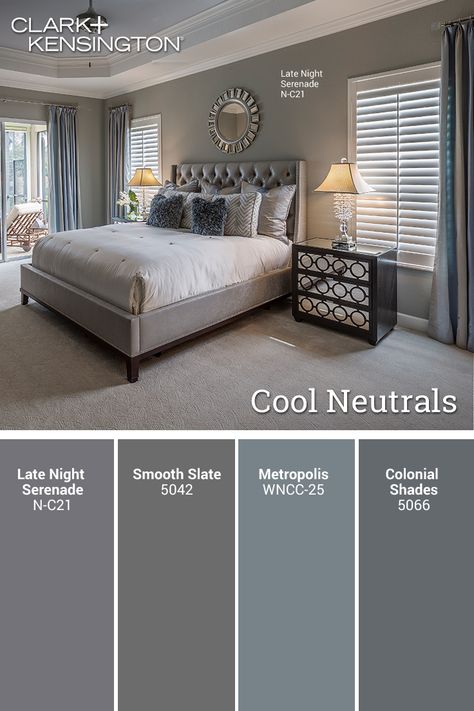 Grey Home Paint, Master Bedrooms Decor Colors, Room Color Palette Ideas, Bedroom Paint Colors Master, Best Bedroom Colors, Gray Walls, Neutral Paint Colors, Bedroom Wall Colors, Neutral Paint