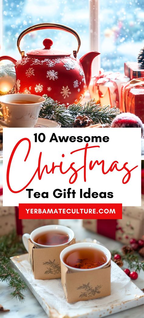 Tea Cups Gifts Ideas, Hot Tea Gift Ideas, Hot Tea Gift Basket Ideas, Tea Gift Ideas Diy, Tea Related Gifts, Tea Themed Gifts, Tea Gifts Ideas, Tea Christmas Gifts, Tea Basket Gift Ideas