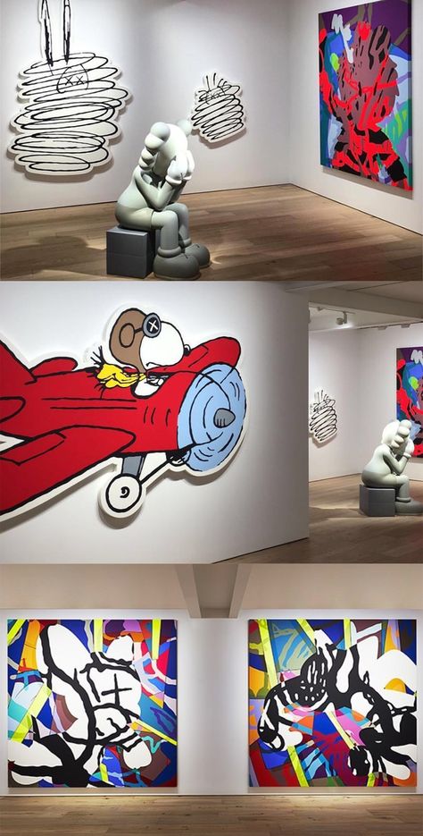 KAWS' First Exhibition in South Korea at Galerie Perrotin 2025 Art, Kaws Painting, Exhibition Room, Art Concepts, Body Workout Plan, Christmas Cats, Art Show, Aliens, South Korea