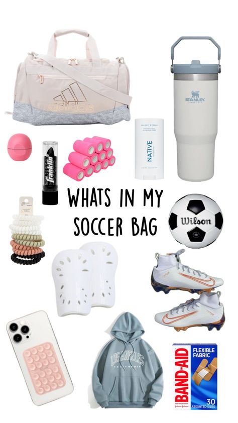 Soccer Is Life, Soccer Essentials, Soccer Bag, Preppy Room Decor, Preppy Room, Bags Aesthetic, Essential Bag, Soccer Team, Sport Bag