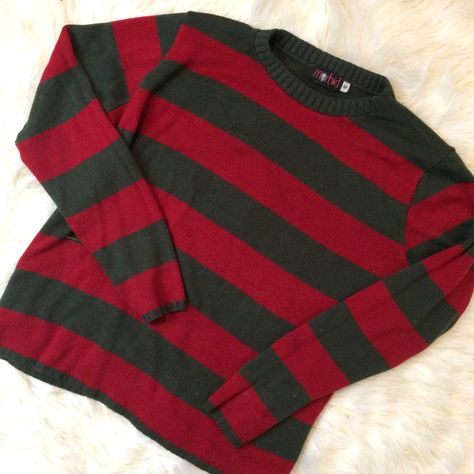 Freddy Krueger Sweater, Kitten Rescue, Freddy Krueger, Halloween Inspo, Green Sweater, Oversized Fits, Halloween Costumes, Sweaters For Women, Wardrobe