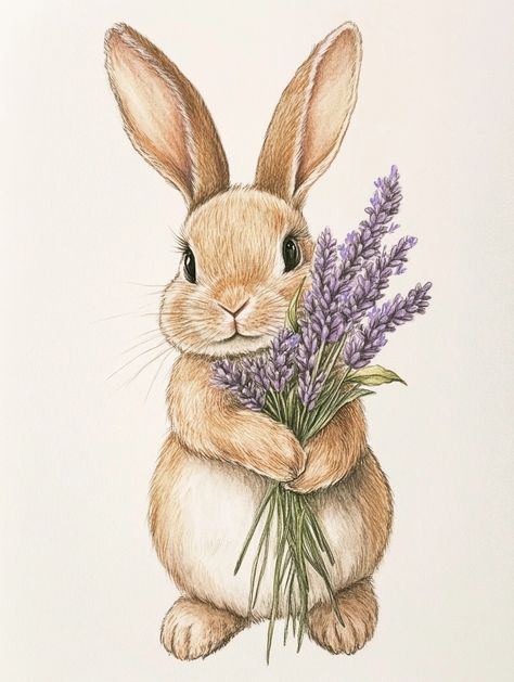 My Images Bunny And Butterfly, Bunny Poster, Rabbit Pictures, Fall Drawings, Rabbit Drawing, Bunny Painting, Elf Art, Rabbit Painting, Bunny Drawing