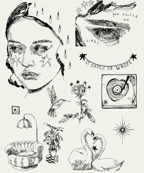 Flash Sheets, Artist Tattoo, Tattoo Artwork, Tattoo Flash Art, Arte Inspo, Arte Sketchbook, Dope Tattoos, Piercing Tattoo, Pretty Tattoos