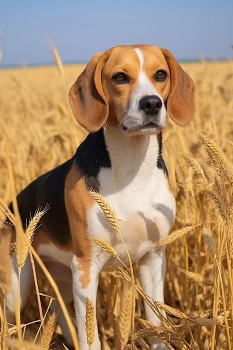 a photography of a beagle dog in a crop field landscape. Beagle Photography, Beagle Funny, Beagle Dogs, Dog Breeds Pictures, Beagle Art, Dogs Photography, Natural Photography, Cute Beagles, What Dogs