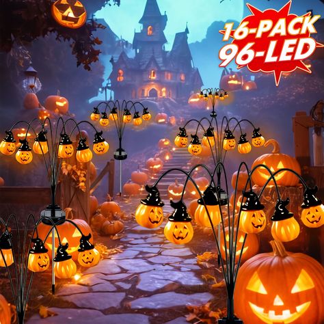 Faster shipping. Better service Outdoor Halloween Parties, Skeleton Decorations, Outdoor Garden Lighting, Halloween Eyeballs, Holiday Day, Plastic Lights, Scary Halloween Decorations, Scary Pumpkin, Pumpkin Lights