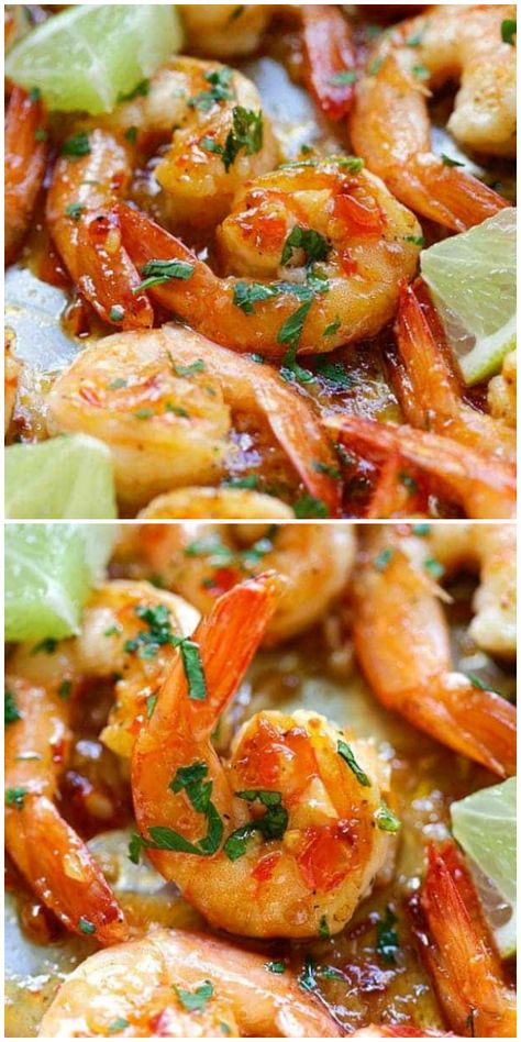 Sweet Chili Garlic Shrimp - easiest and most delicious shrimp you can make in 15 mins with garlic and Thai sweet chili sauce. SO good | rasamalaysia.com Franks Sweet Chili Sauce Recipes, Shrimp With Thai Chili Sauce, Shrimp With Chili Sauce, Sweet Thai Chili Shrimp, Thai Chili Shrimp, Sweet Chili Shrimp Recipe, Chili Shrimp Recipe, Chili Garlic Shrimp, Precooked Shrimp Recipes