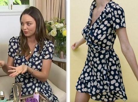 Access Hollywood: October 2023 Miranda Kerr's Blue Floral Daisy Print Mini Dress Miranda Kerr Dress Gowns, Miranda Kerr Red Dress, Miranda Kerr White Dress, Miranda Kerr Backstage, Miranda Kerr Floral Dress, Daisy Print, Miranda Kerr, Printed Mini Dress, Blue Floral