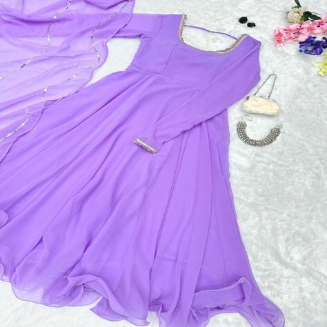 Elevate your ethnic wardrobe with these stunning Bollywood and Pakistani Salwar Kameez dresses 🌟 Perfect for weddings, parties, and special occasions! #Fashion #EthnicWear #BollywoodStyle ✨  #eBay #eBayShop #eBaySeller #SalwarKameez #Unbranded #India #Women #Girls Lavender Anarkali Suits, Anarkali Gown With Dupatta, Anarkali Frock, Login Design, Long Frock Designs, Georgette Anarkali, Gown With Dupatta, Long Anarkali, Gown Suit