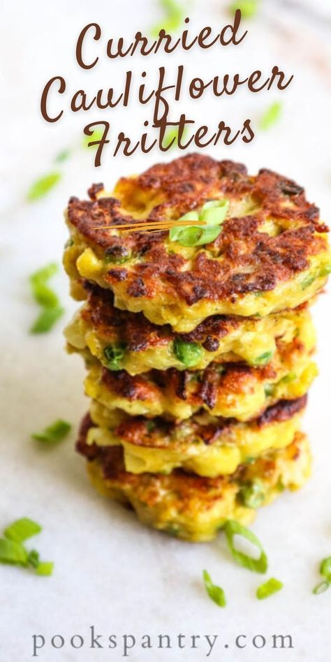 Veggie Cake, Pantry Recipe, Oatmeal Pumpkin, Veggie Cakes, Curried Cauliflower, Cauliflower Fritters, Cauliflower Curry, Ethnic Food, Recetas Keto