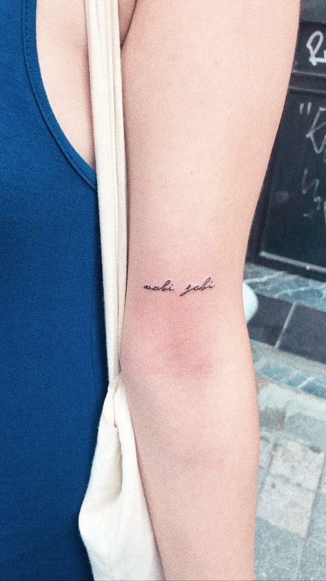 #wabisabi #tattoo #minimaltattoo #minimal #women Wabi Sabi Tattoo Ideas Art, Wabi Sabi Tattoo Words, Wabi Sabi Tattoo Symbol, Wabi Sabi Tattoo Ideas, Karma Tattoo Ideas Women, Wabi Sabi Tattoo, Cute Sister Tattoos, Kpop Tattoos, Inner Arm Tattoos