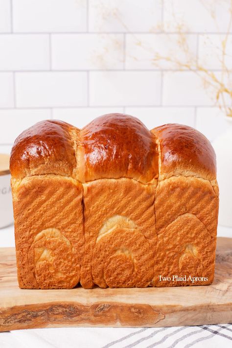 Japanese Milk Bread | Two Plaid Aprons Soft Milk Bread Recipe, Soft Bread Recipe, Japanese Milk Bread, Milk Bread Recipe, Plaid Apron, Milk Bread, Artichoke Recipes, Savory Bread, Bread Machine Recipes