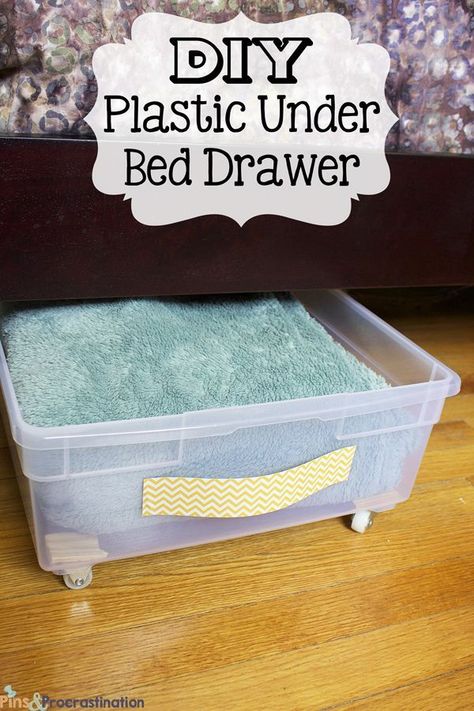 Bed Storage Diy, Under Bed Storage Diy, Under Bed Shoe Storage, Bed Drawer, Diy Storage Bed, Small Space Hacks, Tree Basket, Gold Mines, Plastic Storage Drawers