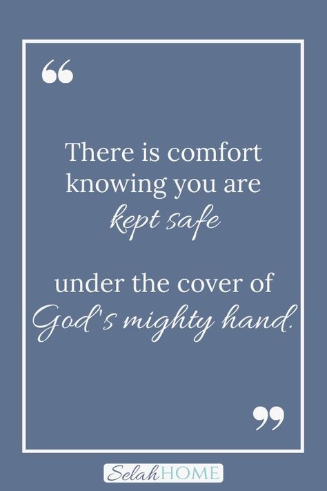 This world can feel scary and overwhelming. But we can take comfort knowing God's protection is powerful enough to cover us--our children, families, country, and world. We can be thankful that we're always under God's protection. #Godsprotectionmyfamily #Godsprotectionmychildren Thankful For Gods Protection, God Protects Me Quotes, God’s Protection Quotes, Gods Protection Quotes Scriptures, Quotes For Protection, God Protect My Family, God Protection Quotes, Gods Protection Quotes, God Protection