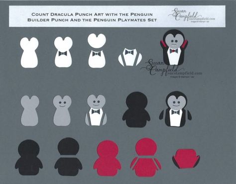 Penguin Builder Punch Art, Stampin Up Penguin Punch Art, Penguin Punch Art, Su Penguin Place Cards, Su Penguin Builder Punch, Penguin Punch Stampin Up Cards, Stampin Up Penguin Punch Cards, Stampin Up Punch Art Cards, Stampin Up Penguin Builder Punch