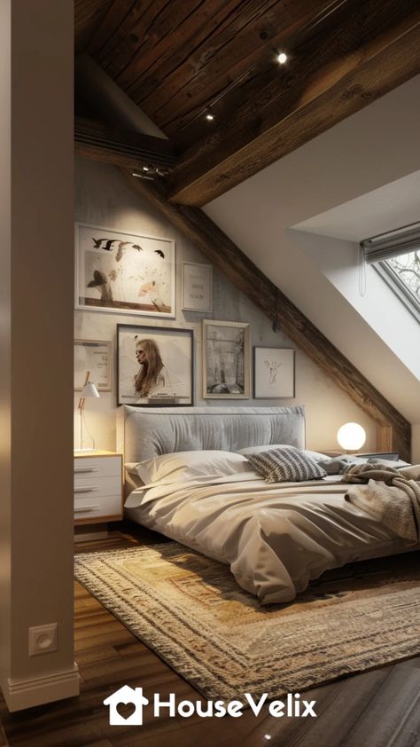 High Ceiling Loft Bedroom, Low Sloped Ceiling Bedroom, Cathedral Ceiling Bedroom, Elevated Bedroom, Ceiling Bedroom Ideas, Sloped Ceiling Bedroom Ideas, High Ceiling Bedroom, Loft Room Ideas, Low Ceiling Attic