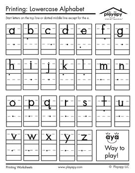 Lowercase Alphabet Tracing Worksheets - Free Printable PDF Lowercase Letters Printable, Handwriting Worksheet, Letters Printable, Homeschool Preschool Activities, Letter Tracing Worksheets, Alphabet Tracing Worksheets, Lowercase Alphabet, Preschool Writing, Printable Alphabet