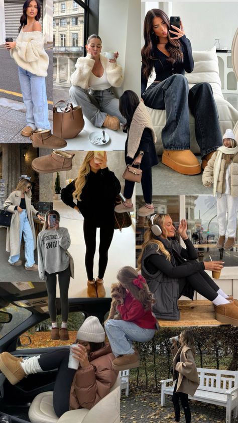 Ugg outfits Ugh Winter Outfits, Cold Weather Game Day Outfit, Winter Outfits With Ugg Boots, Outfits With Ugg Boots, Outfits With Ugg, Outfits Uggs, Clean Vibes, Ugg Outfits, Weather Games