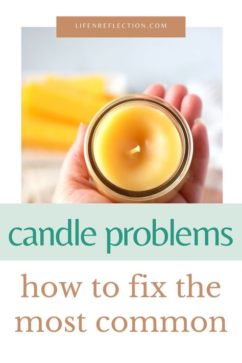 This is the candle troubleshooting guide I wish I had when I began candle making years ago to fix common candle problems! Tunneling Candle, Candle Tunneling, Candles Project, Upcycled Candles, Candles Business, Candle Tips, Homemade Candle Recipes, Candle Making Tutorial, Candle Scents Recipes