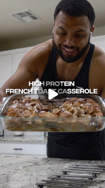 Jeffrey Harris on Instagram: "High Protein French Blueberry French Toast Casserole 🫐👨🏽‍🍳 #highprotein #lowcalorie" High Protein French Toast Bake, High Protein French Toast Casserole, Meal Prep French Toast, Protein French Toast Casserole, High Protein Breakfast Casserole, High Protein French Toast, Protein French Toast, Blueberry French Toast Casserole, Toast Casserole