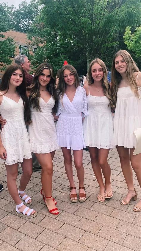 Middle School Party Dresses, Graduation Dresses For 8th Grade Simple, 8th Graduation Dresses, Grade 8 Grad Photo Ideas, Promotion Outfits 8th Grade, Grade Eight Grad Dresses, Promotion Dresses 8th Grade Graduation, Graduation Dress Middle School 8th Grade, 8 Grade Graduation Dress