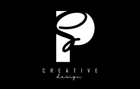 White and Black Letters PS Logo with a minimalist design. Letters P and S with geometric and handwritten typography. P S Logo, Dhoni Photos, Handwritten Typography, Ms Dhoni Photos, Logo With A, Design Letters, Ms Dhoni, Shiva Art, Psd Template Free