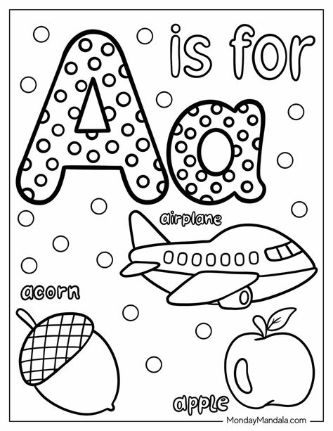 20 Letter A Coloring Pages (Free PDF Printables) A Is For Coloring Sheet, Toddler Letter A Crafts, Prek Letter A Craft, Letter A Art For Preschool, Letter A Prek Activities, Free Print Outs For Preschoolers, Letter A Coloring Page For Preschool, Free Letter Coloring Pages, All About The Letter A