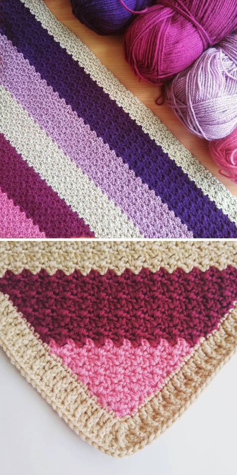 Wattle Stitch Crochet Ideas - Resources and Inspiration | Crochetpedia Crochet Border For Waffle Stitch Blanket, C2c Wattle Stitch, Wattle Stitch Crochet, Crochet Blanket Border, Learn Crochet, C2c Crochet Blanket, Modern Crochet Blanket, Simple Border, Stitch Blanket