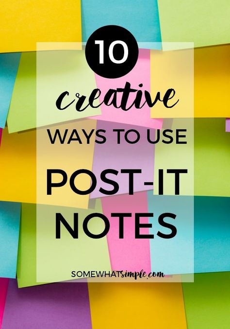 Creative Post-it Notes Postit Note Art, Ways To Use Sticky Notes, Notes In Books, Use Sticky Notes, Post It Art, Personalized Sticky Notes, Focus Boards, Notes Project, Creative Post