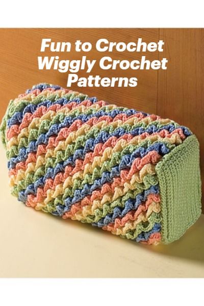 New Fun Crochet Patterns Learn more about Wiggly Crochet 16 patterns #crochet Wiggle Stitch Crochet, Squiggle Crochet, Wiggle Crochet, Crochet Wavy Bag Pattern, Crochet Wiggle Worm, Wiggly Crochet Patterns, Wiggly Crochet, Double Crochet Stitch, Bead Kits