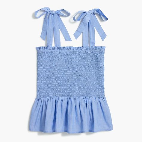 Blue Summer Top, Dream Birthday, Blue Embroidered Top, Clothes Wishlist, Wishlist 2024, Tie Waist Top, Tie Neck Tops, Popover Shirt, School Clothes