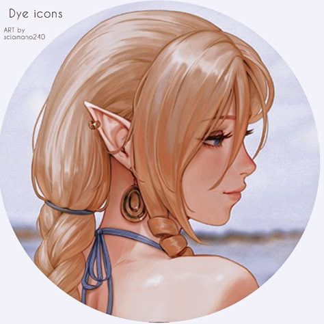 Blond Elf Woman, Elf Pfp Aesthetic, Blonde Pfp Aesthetic, Elf Pfp, Blonde Anime Pfp, Mirco Cabbia, Blonde Elf, Elf Drawings, Anime Elf