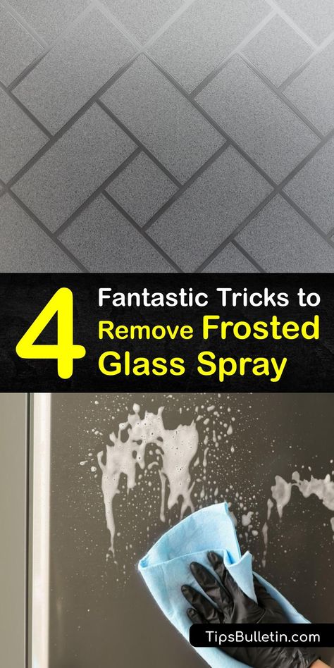 If you decided to frost glass with a frosted glass spray paint and hate your frosted window, don’t panic. Use easy techniques to remove frosted window glass. Grab a paper towel and some glass cleaner, white vinegar, lacquer thinner, or a razor blade, and get started. #remove #frosted #glass #spray Remove Frosted Glass Paint, Frosted Window Diy, Frosted Glass Spray Paint, Frosted Glass Paint, Glass Spray Paint, Glass Etching Cream, Frosted Glass Spray, Window Diy, Diy Household Cleaners