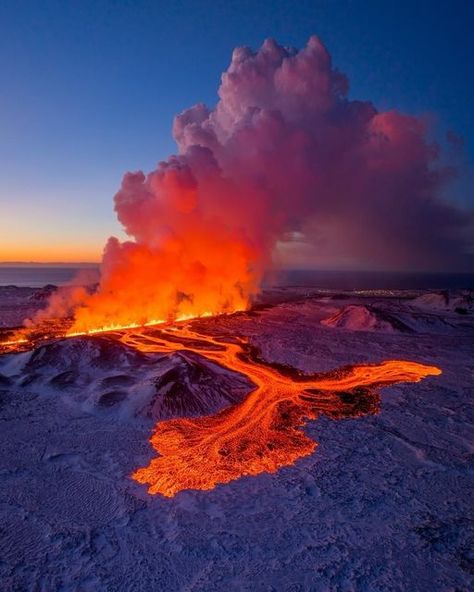 Hörður Kristleifsson - Iceland on Instagram: "My first shots of the new eruption on Reykjanes Peninsula which began at 6 AM this morning. Everyone is safe and lava is not heading towards Grindavik. The fissure is at almost exact same location as the December 18th eruption last year. Check out RÚV English if you want to stay updated on news. Volcano sounds recorded by @hljodkuturinn (@upptekid_studio) 🔊 © Hörður Kristleifsson - @h0rdur" Reykjanes Peninsula, February 8, Water Pipe, Water Supply, Water Pipes, Volcano, This Morning, Hot Water, Iceland