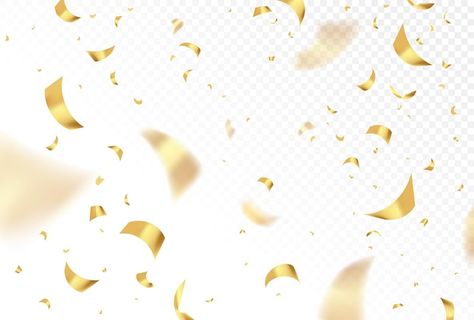 Vector falling shiny golden confetti iso... | Premium Vector #Freepik #vector #party-confetti #gold-confetti #white-confetti #golden-confetti Yellow Confetti, White Confetti, Golden Design, Gold Confetti, Gold Paper, Gold Sparkle, Gold Shimmer, New Year Celebration, Design Resources