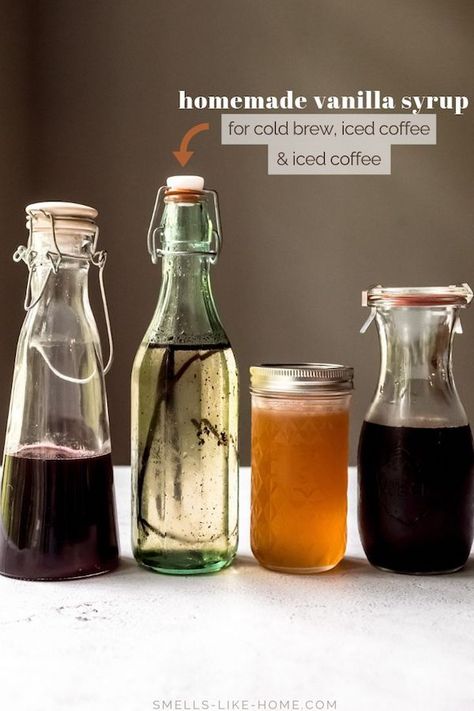 Coffee Syrup Flavors, Blackberry Gin Fizz, Homemade Vanilla Syrup, Crock Pot Vegetarian, Homemade Coffee Syrup, Homemade Syrups, Cinnamon Dolce Syrup, Pizza Cookies, Iced Lattes