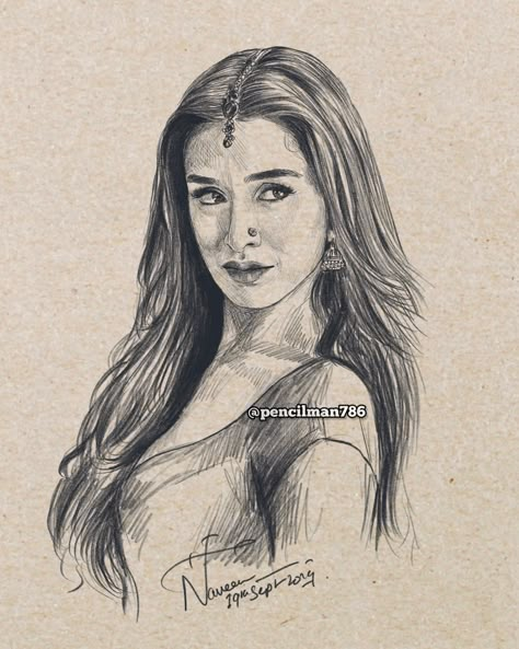 Shraddha Kapoor In Stree 2🌹 Do you agree? Shraddha Kapoor = Khubsoorati🌹 Artwork of Beautiful and super talented actress @shraddhakapoor in movie #Stree2, Hope you like it! #shraddhakapoor #streemovie #koiitnakhubsurat #shraddakapoor #stree2movie Follow @pencilman786 for more such #artwork #shraddha #shraddhakapoorsuperfans #shraddhakapoorfans #shraddhakapoorlovers [ Shraddha Kapoor, Stree 2 Movie, Pencil Drawing, Artwork, Bollywood, Koi Itna Khubsoorat, Sketch ] Drawing Of Shraddha Kapoor, Shraddha Kapoor Sketch, Adobe Illustrator Design, Portrait Sketch, Art Village, Illustrator Design, Meaningful Drawings, Sketch Challenge, Portrait Sketches