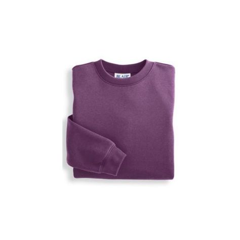 Blair   Better-Than-Basic Sweatshirt (£12) ❤ liked on Polyvore featuring tops, hoodies, sweatshirts, sweaters, sweatshirt, purple, plus size banded bottom tops, purple top, crew-neck sweatshirts and plus size tops Purple Crew Neck T-shirt For Everyday, Purple Crew Neck Sweatshirt, Everyday Purple Crew Neck T-shirt, Purple Cuff, Rib Shirt, Purple Cotton Crew Neck Sweater, Sweatshirts Crewneck, Sweatshirt Shirts, Purple Crewneck