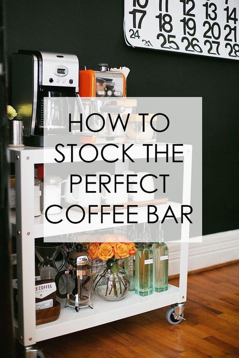 Stocking A Coffee Bar, What Do You Need For A Coffee Bar, Items For Coffee Bar, Coffee Bar Items Needed, Work Office Coffee Station, Coffee Bar Essentials List, How To Make A Coffee Bar, Teacher Coffee Bar, Coffee Cabinet Organization