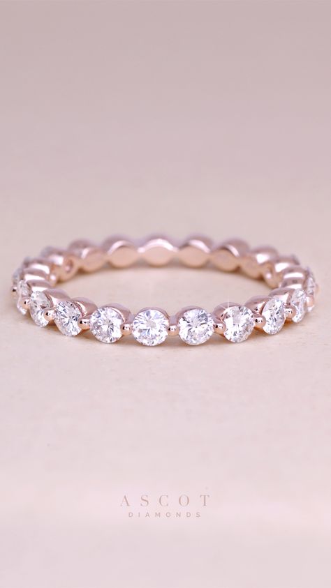 Pink Diamond Wedding Rings, Ascot Diamonds, Pink Wedding Rings, Gorgeous Wedding Rings, Rose Gold Wedding Band, Diamond Eternity Wedding Band, Custom Wedding Rings, Beautiful Wedding Rings, Gold Diamond Wedding Band