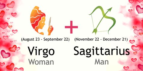 Love match compatibility between Virgo woman and Sagittarius man. Read about the Virgo female love relationship with Sagittarius male. Virgo And Saggitarius Love, Sag And Virgo Relationship, Virgo And Sagittarius Love, Sagittarius And Virgo Relationship, Virgo Man And Sagittarius Woman, Sagittarius X Virgo, Virgo Man Sagittarius Woman, Sagittarius Female, Libra And Sagittarius Compatibility