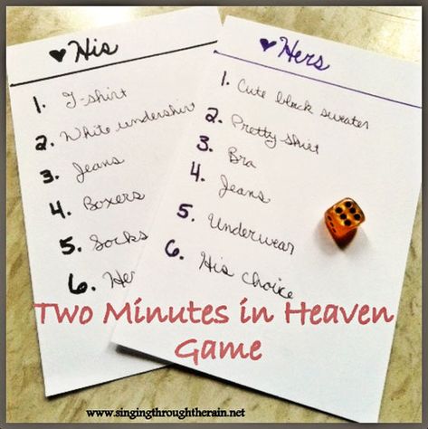 #thedatingdivas    Sarina-Two-Minutes-in-Heaven-Game-picture    How cute is this!?!?  Silly and fun. Library Valentines, Couple Game, Romantic Life, Fundraising Event, The Dating Divas, Bedroom Games, Satin Hands, Dating Divas, Scrub Recipe