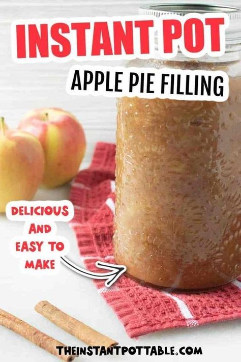 Instant Pot Apple Pie Filling, Instant Pot Apple Pie, Instant Pot Cheesecake Recipes, Instant Pot Cake, Sugar Free Apple Pie, Easy Apple Pie Filling, Canning Apple Pie Filling, Apple Pie Filling Recipe, Pressure Cooker Desserts