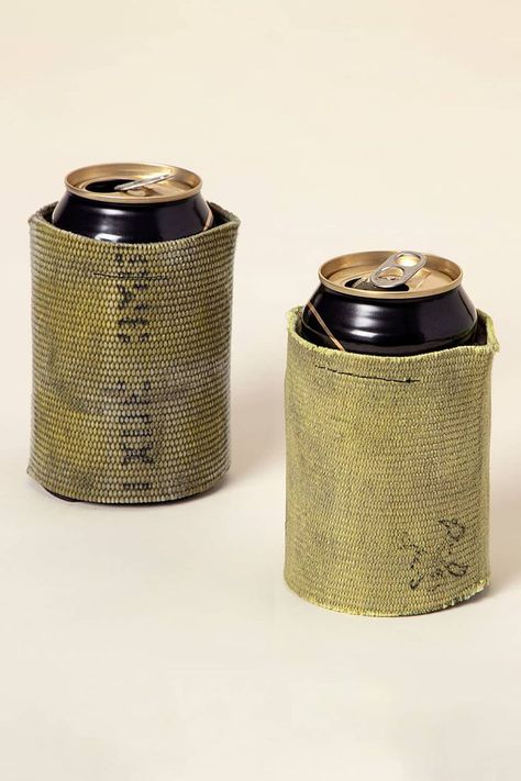 Unique insulated beer can holders handcrafted from authentic recycled fire hoses sourced from actual fire stations across the country. Leather Beer Koozie, Beer Coozie, Beer Can Holder, Beer Cozy, Beer Koozies, Firefighter Decor, Fire Hose, Can Holders, How To Make Beer