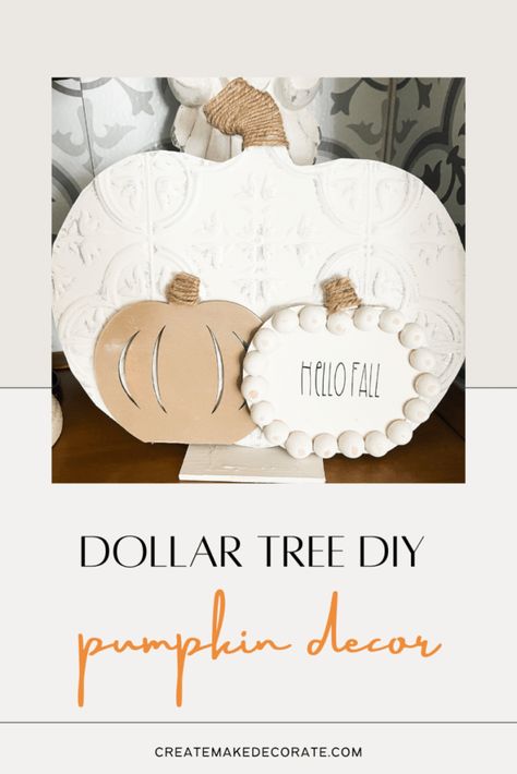 Diy Dollar Tree Pumpkin Decor, Pumpkin Patch Craft, Fall Season Crafts, Ikea Crafts, Dollar Tree Pumpkins, Fall Pumpkin Crafts, Budget Crafts, Pizza Pan, Diy Dollar Tree Decor