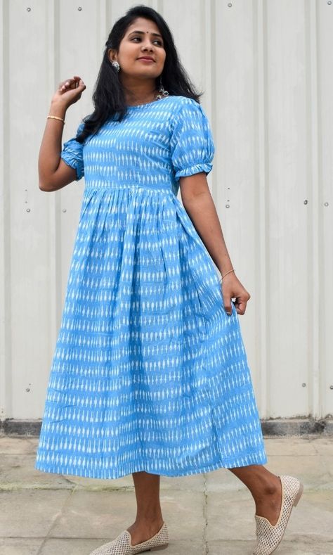 Kurthis Models For Stitching, Cotton Dress Pattern Indian Summer, Summer Frocks For Women, Cotton Frocks For Women Summer Dresses, Cotton Frocks For Women, Summer Frocks, Simple Frock, Frock Models, Cotton Dress Pattern